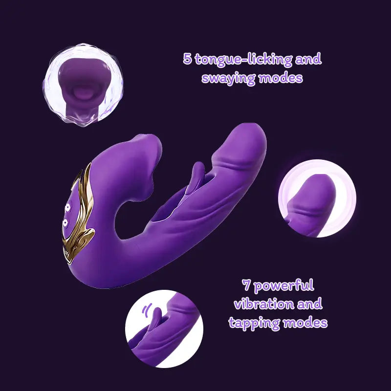 Zenzoone Mellow tongue-licking vibrator featuring 5 swaying licking modes and 7 powerful vibration tapping modes