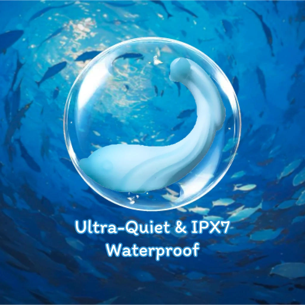 Pulse ultra-quiet G-spot vibrator floating in water, IPX7 waterproof design for bath and shower use
